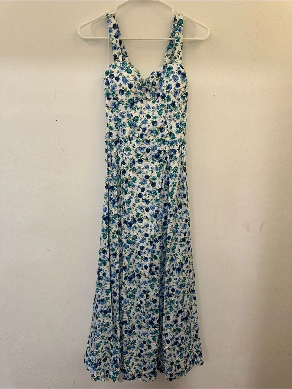 Abercrombie Floral Blue & Green Maxi Dress - Sundress